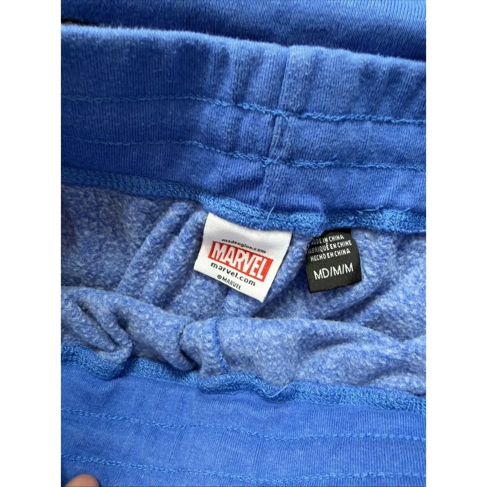 Marvel Comics Captain America Mad Engine Men's Blue Sweatshirt Sweatpants Set M